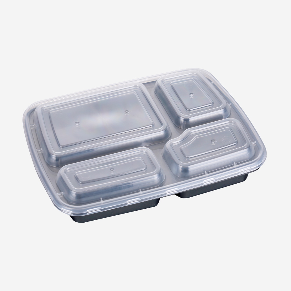 Food Container 4 comp. 32oz. Disposable