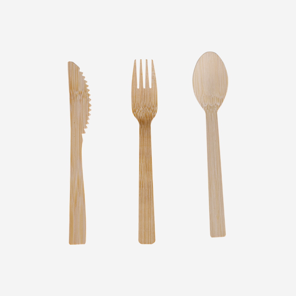 BAMBOO Disposable Cutlery Set 6.5”