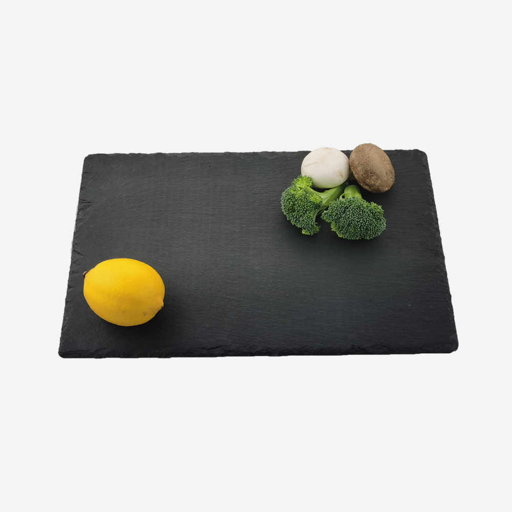 Steak plate natural black SLATE square round fruit plate sushi bread dessert placemat