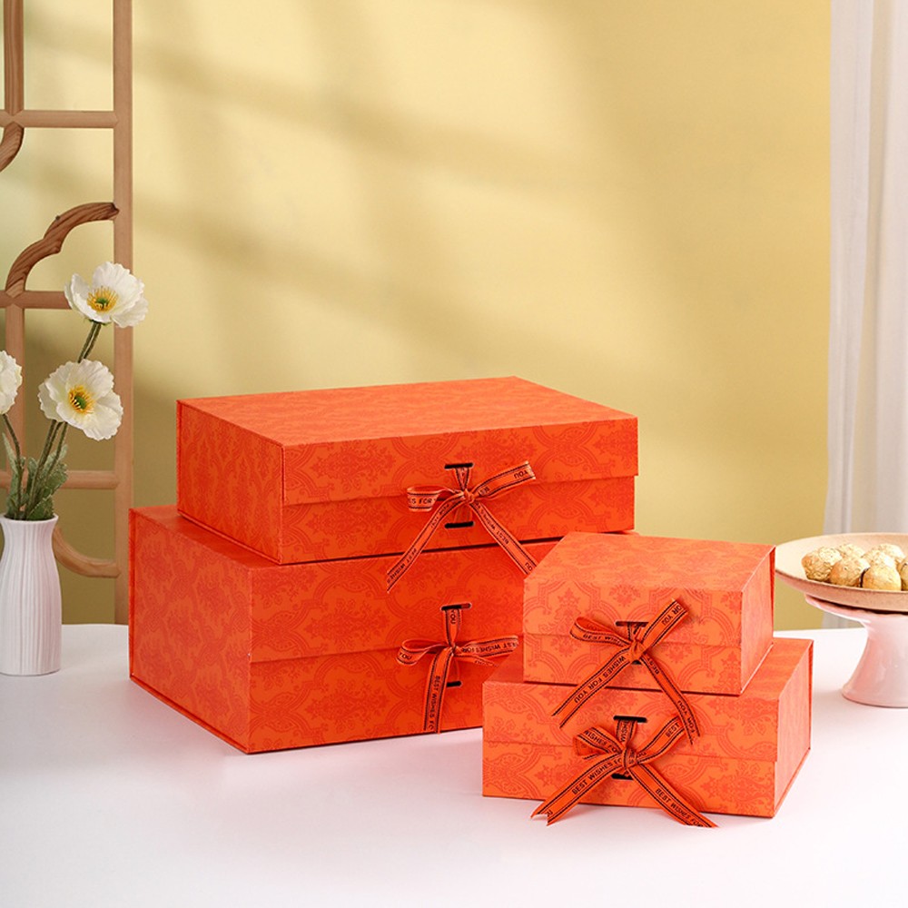 Paper Gift Boxes with ribbon for Christmas, Wedding, Birthdays, Holidays and Thanksgiving