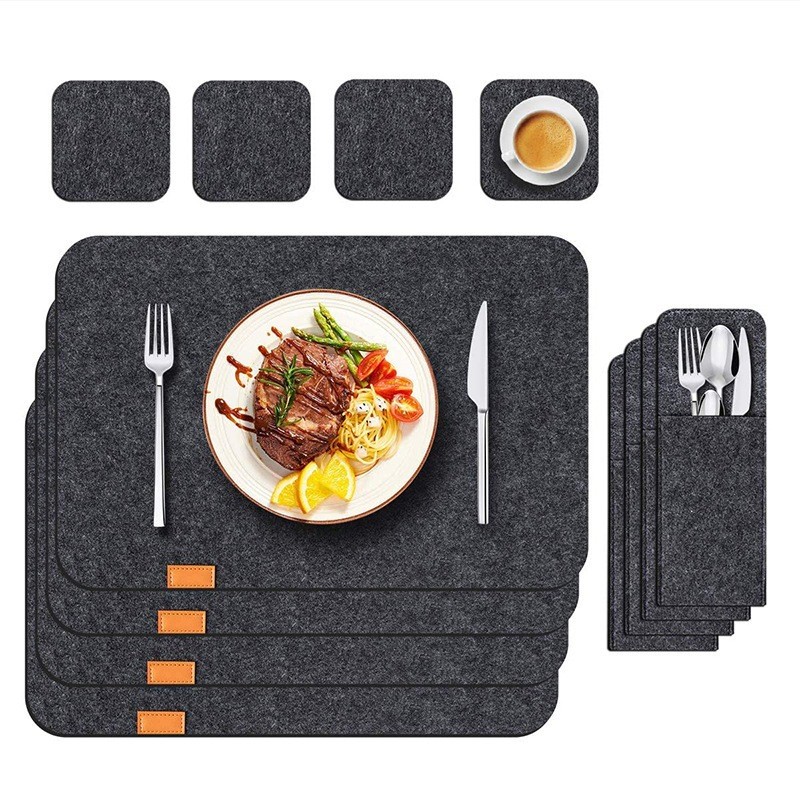 Eco-friendly material Placemats, Felt placemats, Restaurant placemats, 6- piece sets, can do logo