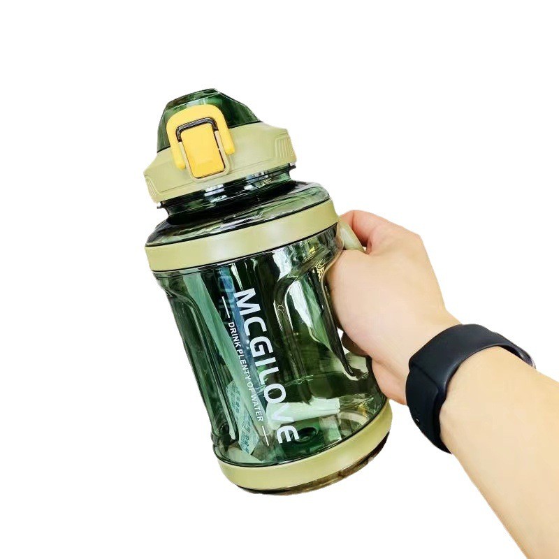 Big Capacity Plastic Sport Bottles With Straw, Sport water bottles for men