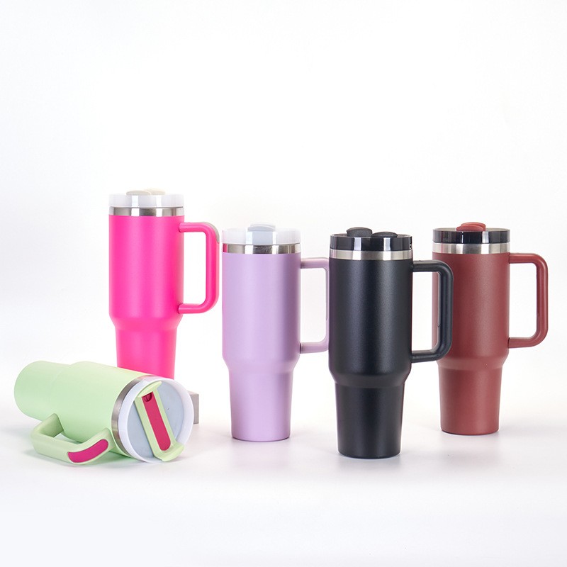  40oz. Handle Cup Double 304 stainless steel insulated cold car cup Ice Bullies
