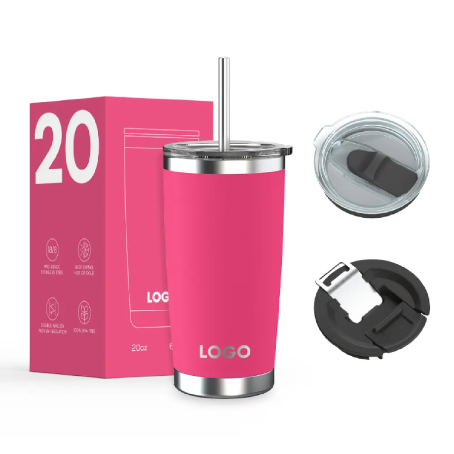 Custom 20oz Tumbler with Slide Lid Stainless Steel Vacuum Insulated Coffee Tumbler Mug