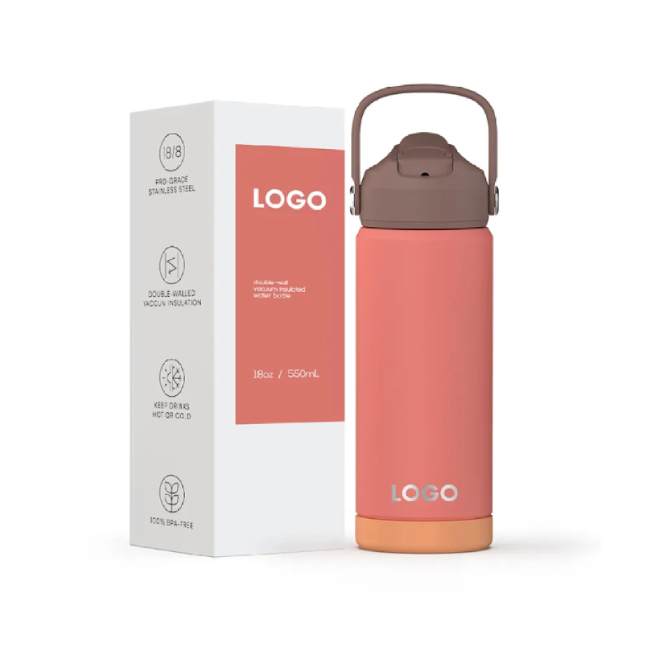 Low MOQ Factory Customized Vacuum Insulated Thermal Drink Bottle Double Wall Stainless Steel Water Bottle With New Lid
