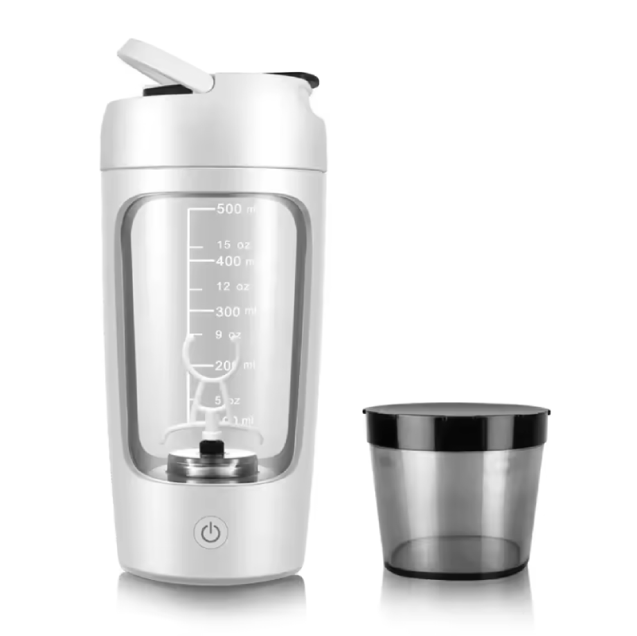 Wholesale Smart Rechargeable Bpa Free 650ml Black Tritan Gym Electric Coffee Protein Mixer Shaker Bottle