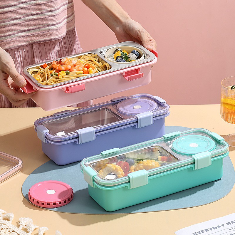 Colorful Compartmentalized Bento Boxes for Tidy Meals