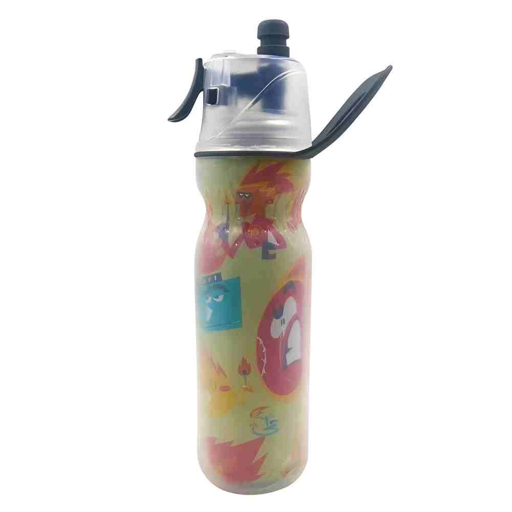 Colorful Customizable Spray Water Bottle (470ML & 590ML) with Vibrant Fun Designs