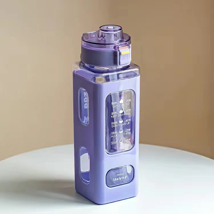 Leakproof Portable Water Bottle with Strap & Cute Decorative Charms