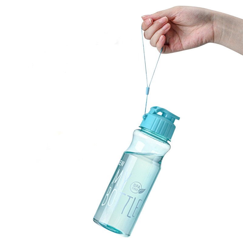 Lightweight Clear Travel Water Bottle Flip Top Cap Outdoor Gym Drink Bottle